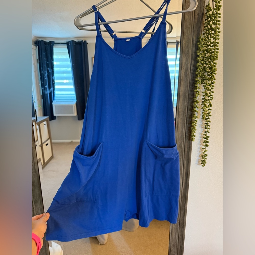 blue short overalls 🫐 size M